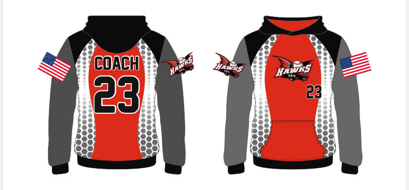 Hawks Baseball Custom Sublimated Hoodie