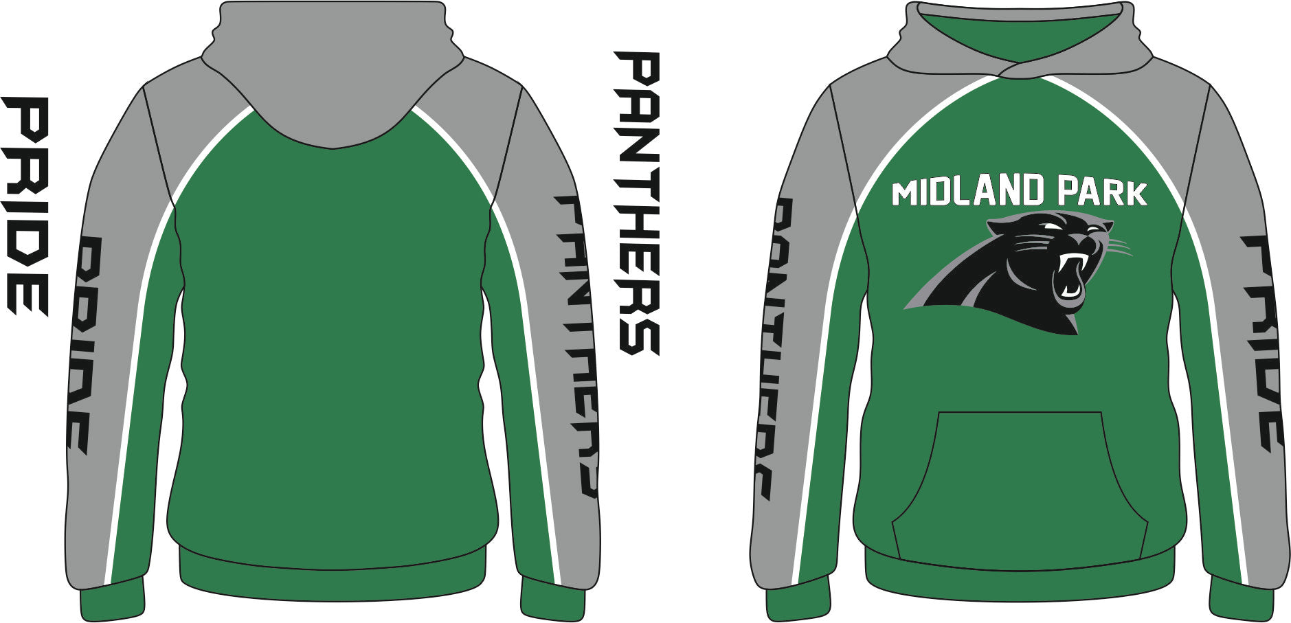 Midland Park Panthers Custom Sublimated Hoodie